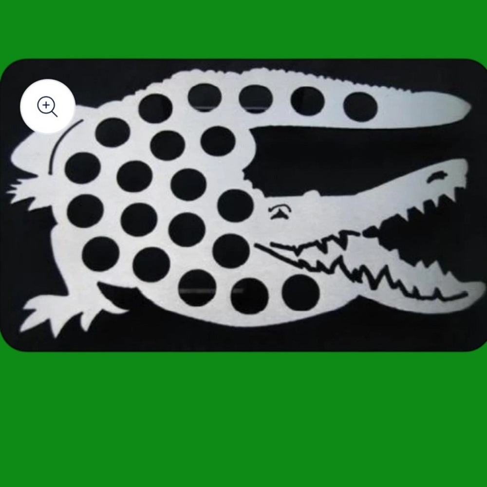 Custom Metal Alligator Crocodile Trivet Perforated Steel Industrial Decor 13in